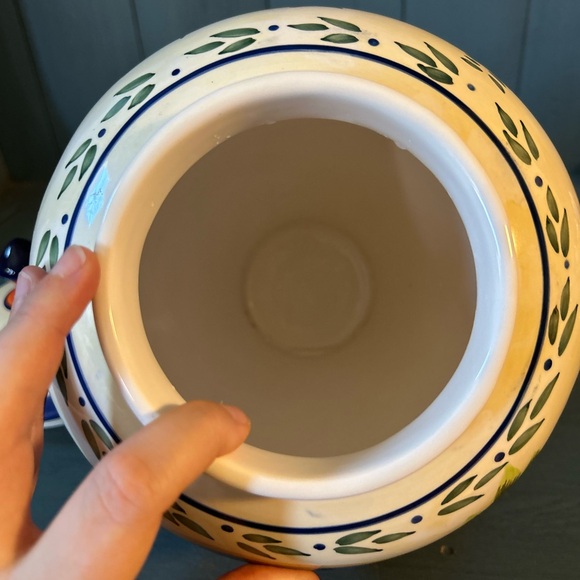 Vintage 13 " Ceramic Biscotti Fruit Design Jar -Vase - Great Condition - Picture 10 of 12